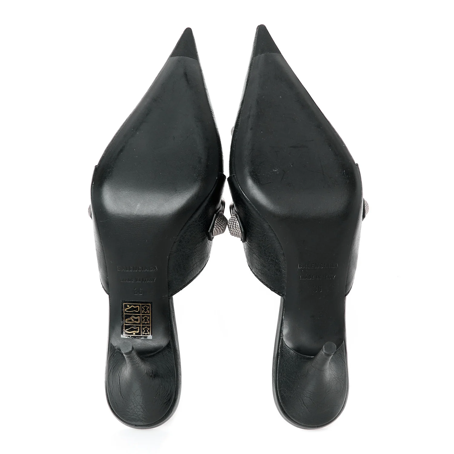Agneau Arena Cagole 70mm Mules 36 Black - Top Club