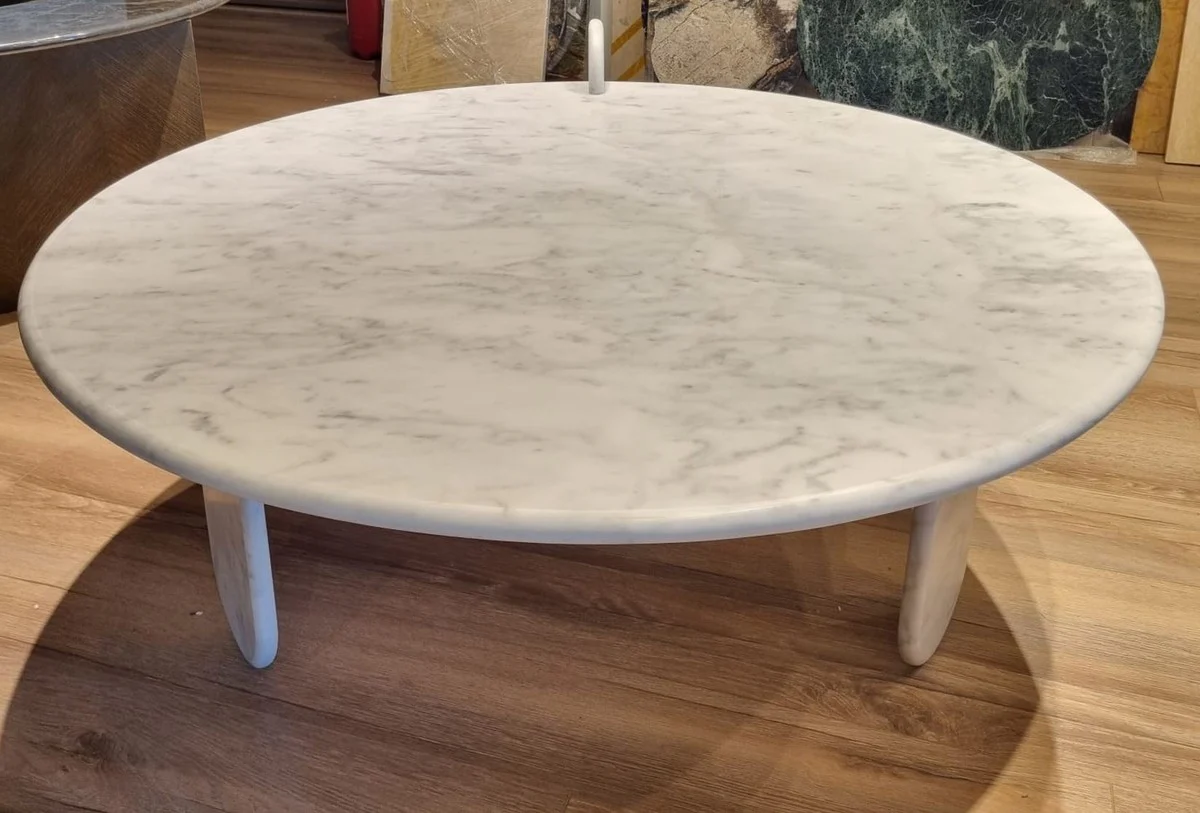Luxury Marble Coffee Table White 140 cm - Luxury Living Room Furniture