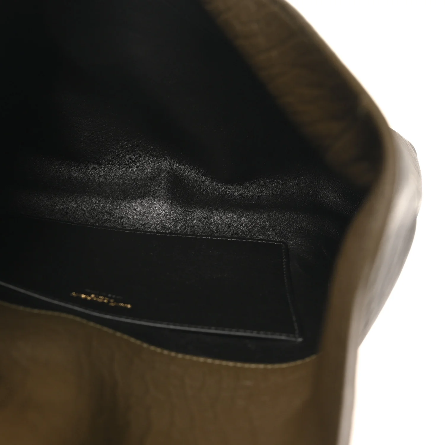 Grained Lambskin Large Cassandre Envelope Pouch Light Musk - Top Club