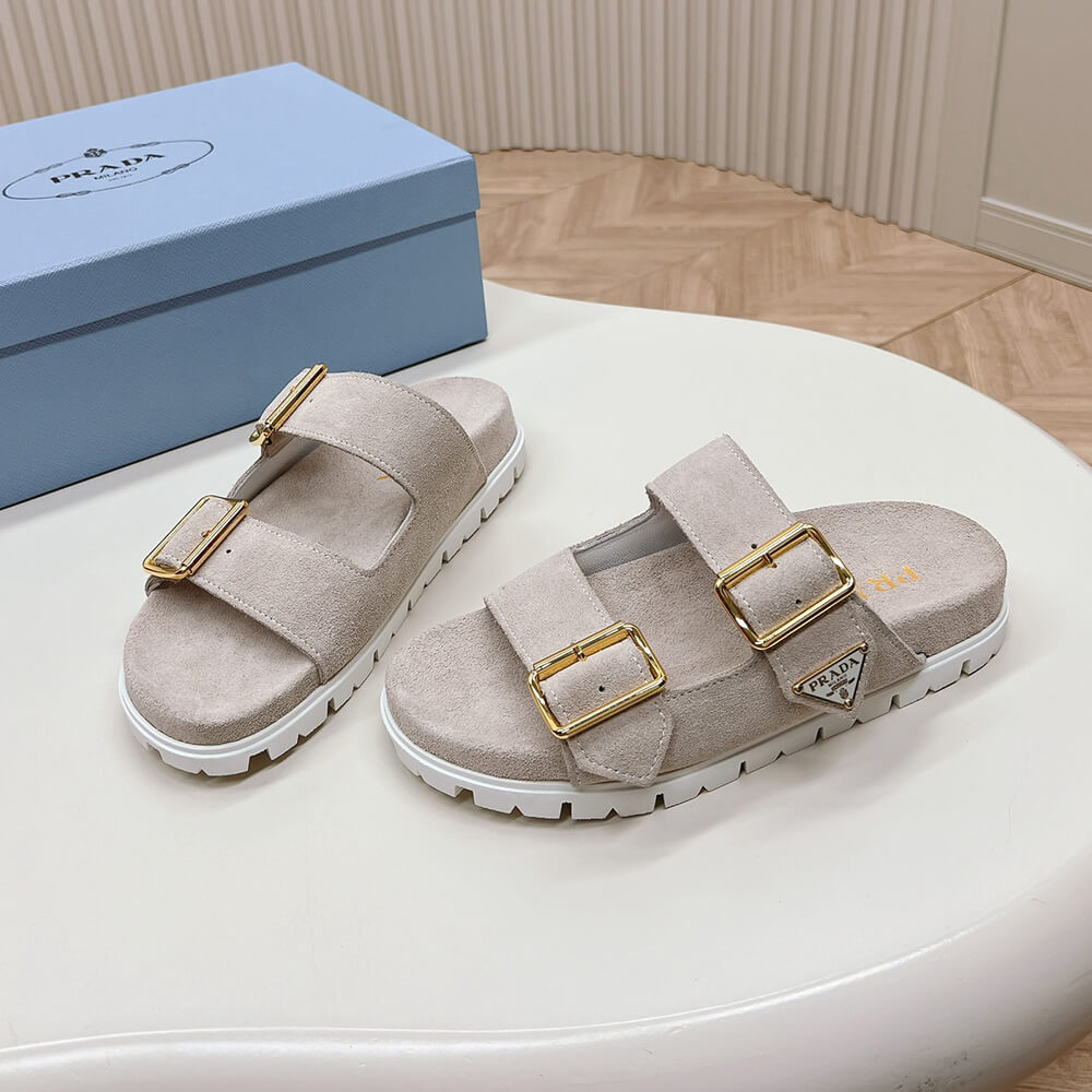 PRADA Suede strap slides - Top Club