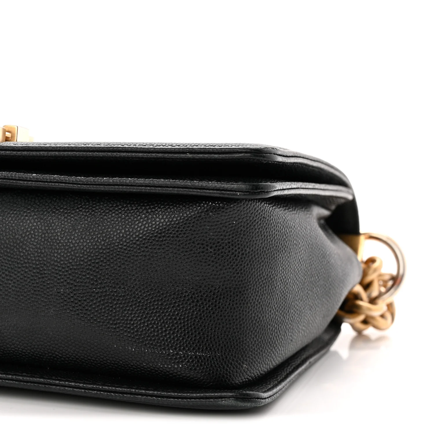 Caviar Quilted Medium Boy Flap Black - Top Club