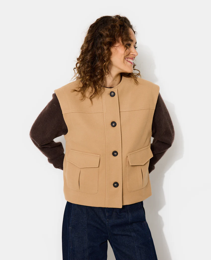 Pimkie Veste sans manches effet drap de laine