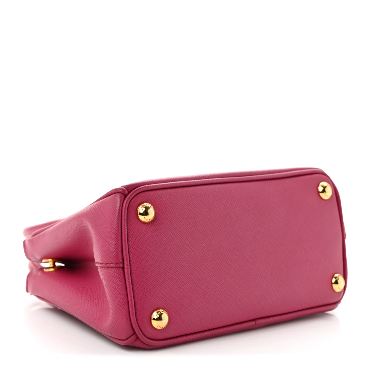 Saffiano Lux Micro Galleria Double Zip Tote Fuxia - Top Club