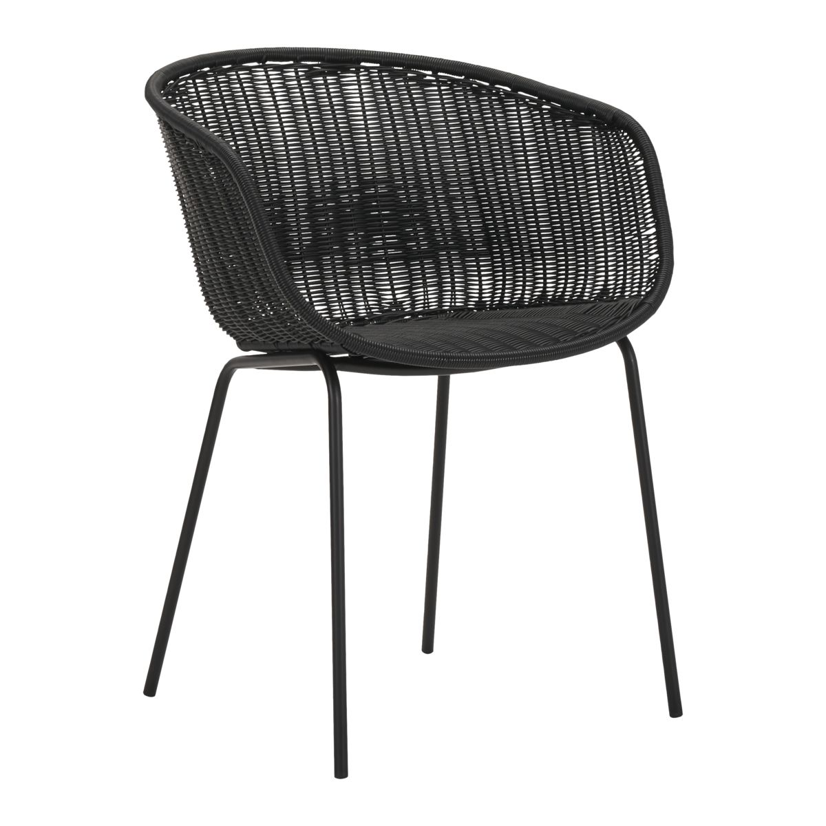 House Doctor tuinstoel Hapur - set van 2 Zwart - 2 stuks