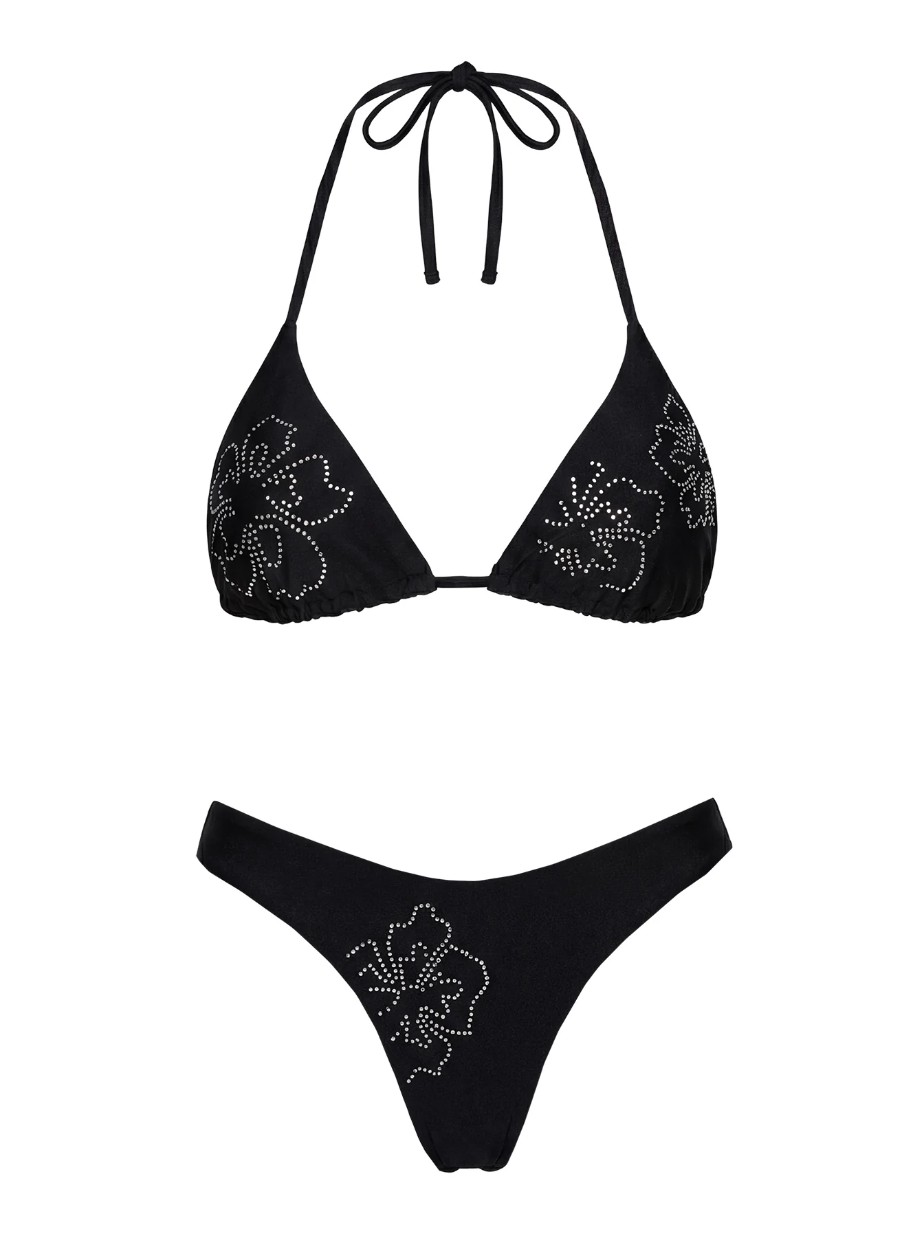 Wildfire Waves Triangle Bikini Top Black