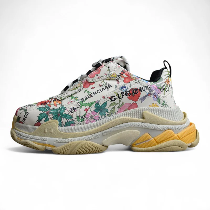 Gucci x Balenciaga The Hacker Project Triple S – Flora Print - Sneaker Replica Workshop
