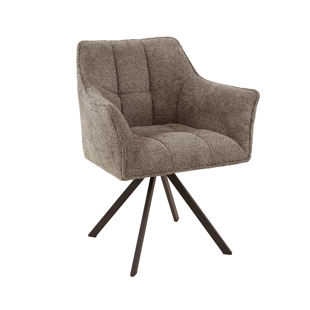 Stoel Bedford Draaibaar Bouclé Taupe