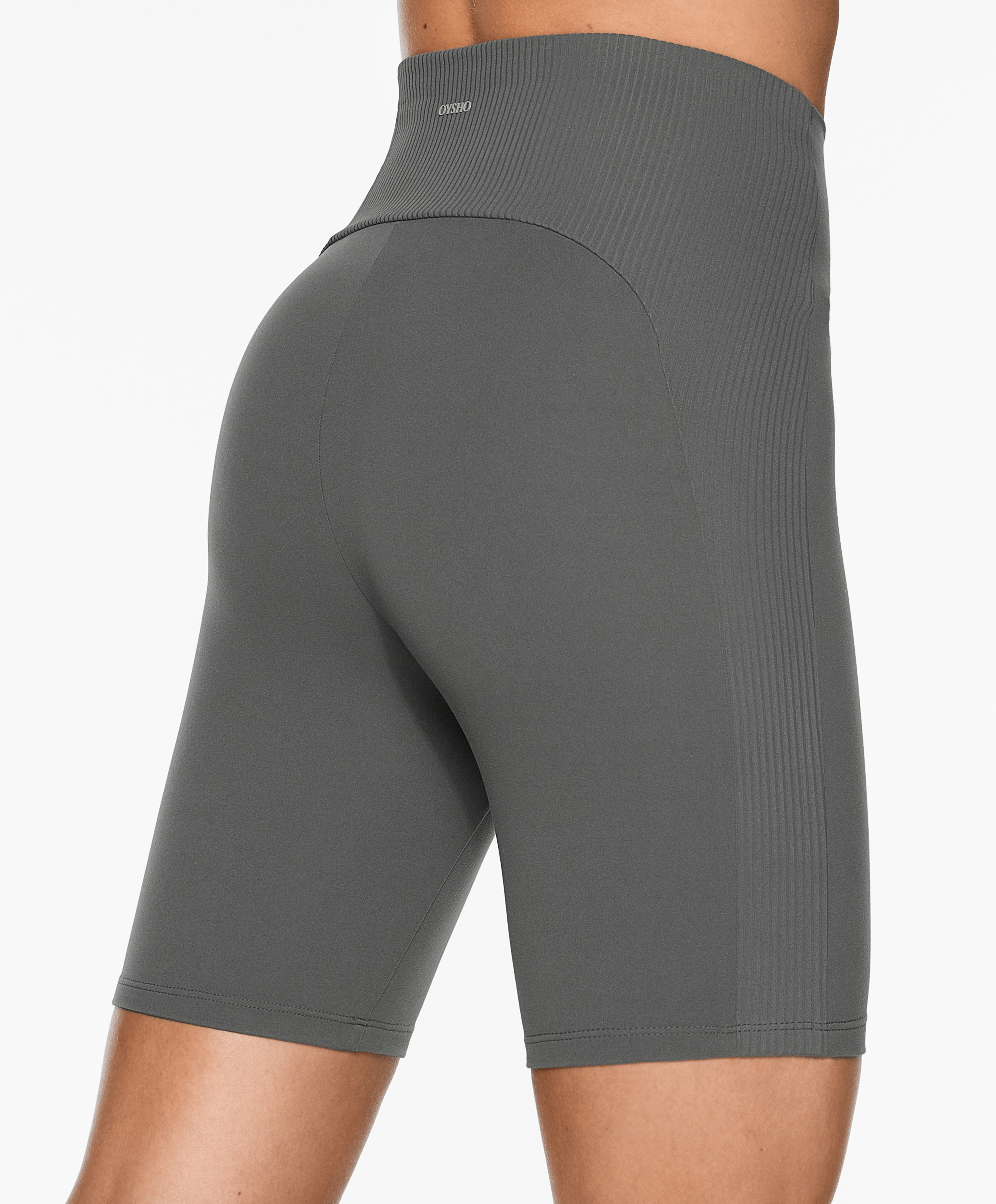OYSHO Comfortlux high-rise rib 20 cm cycle leggings