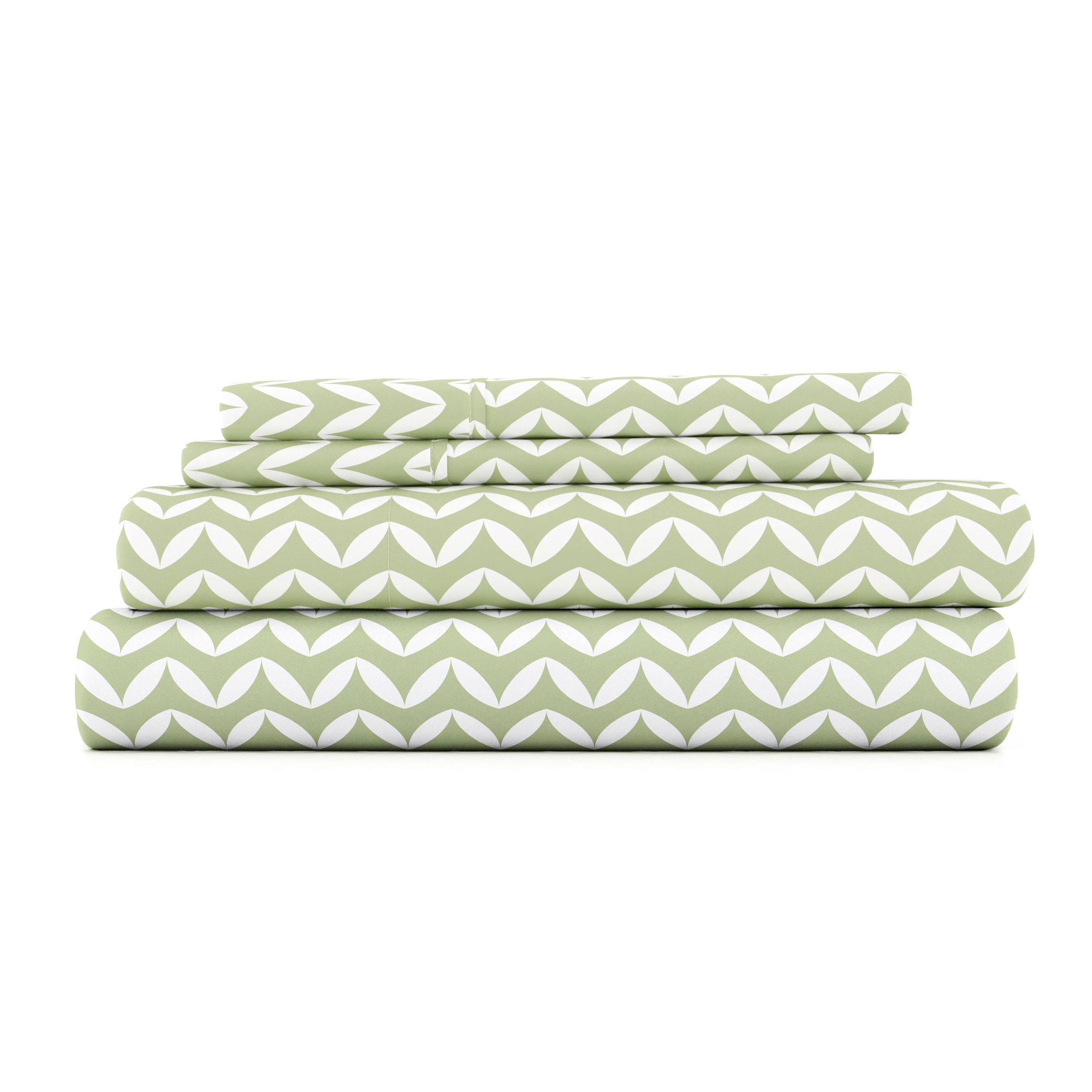 Puffed Chevron Pattern 4-Piece Sheet Set