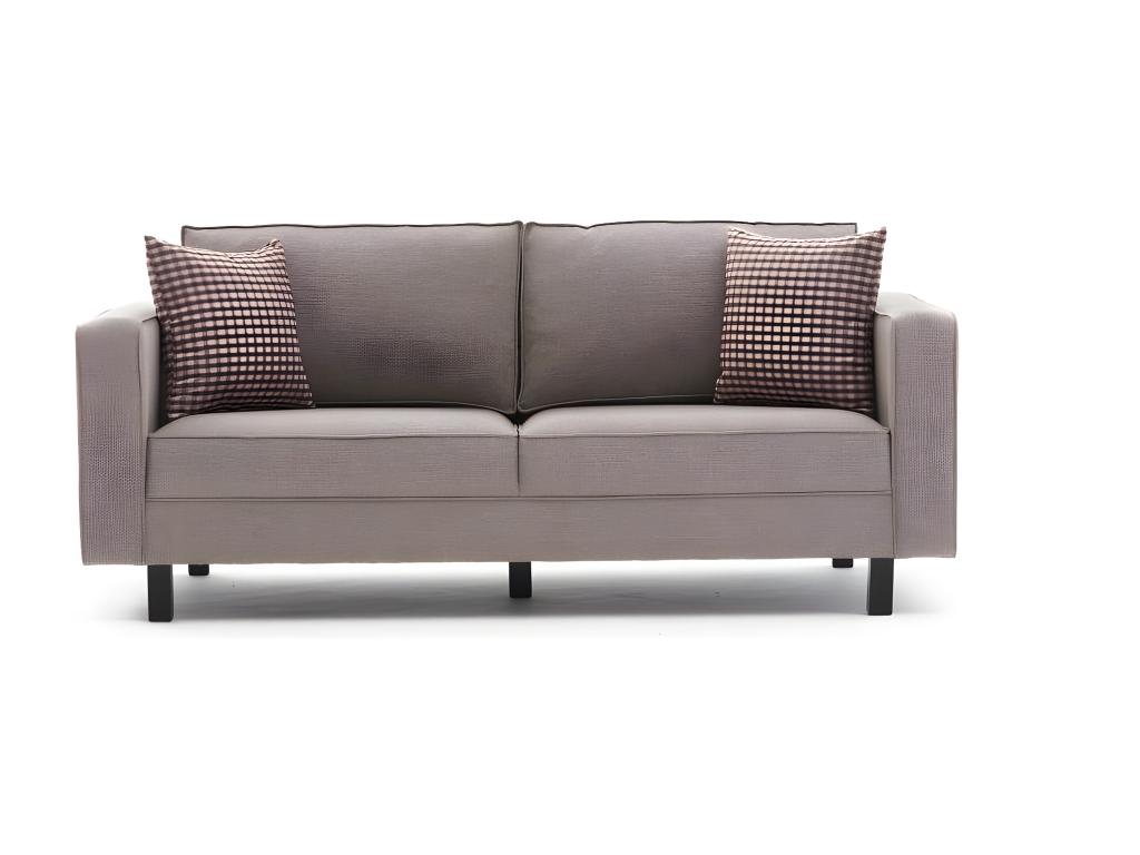 Sofá Altadena 392, De color marrón claro, 180x91x83cm, Tapiz, Patas: Madera