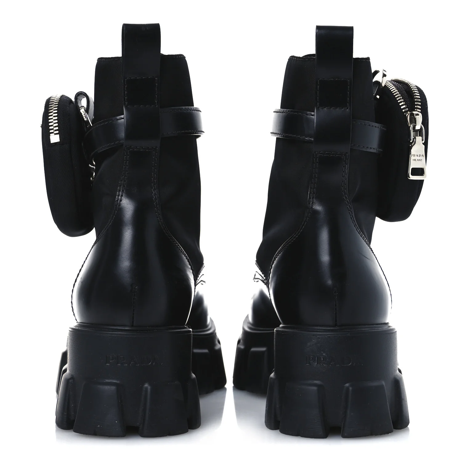 Spazzolato Rois Re-Nylon Metal Triangle Logo Monolith Pouch Pocket 55mm Boots 41 Black - Top Club