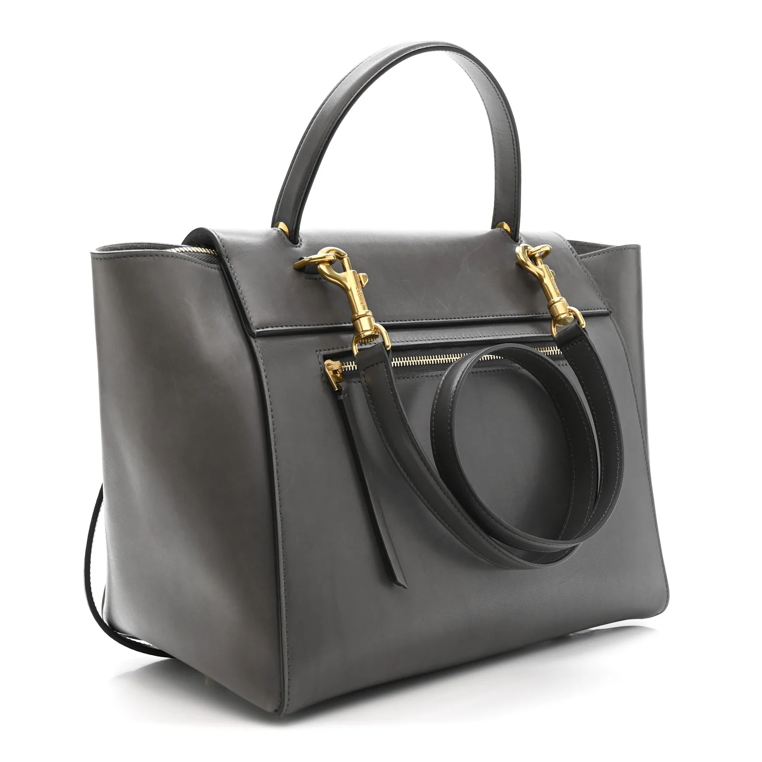 Smooth Calfskin Mini Belt Bag Grey - Top Club