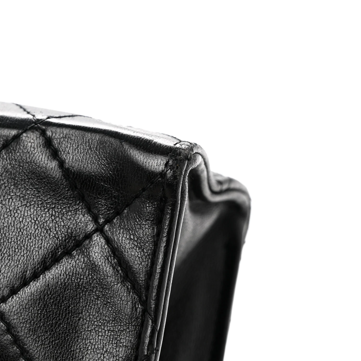 Lambskin Quilted Envelope Flap Black - Top Club