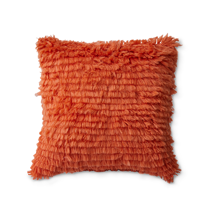 Sierkussen Fluffy sienna 50x50 cm