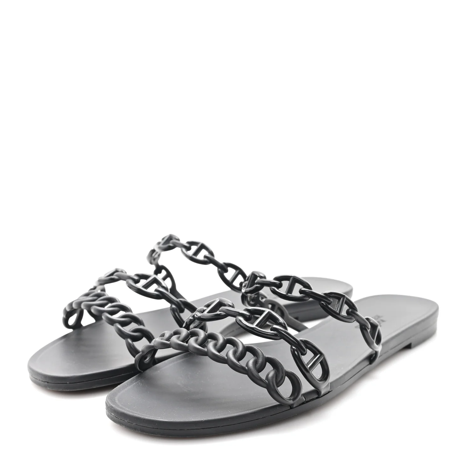 Rubber Chaine d'Ancre Rivage Sandals 38 Black - Top Club