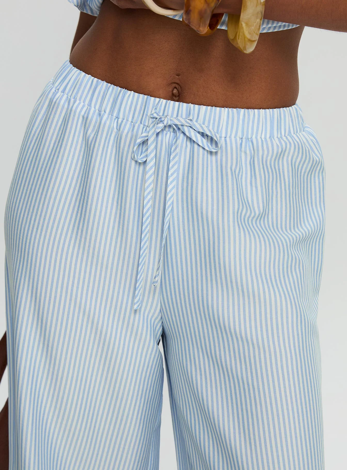 Summer Too Hot Pant Blue Stripe