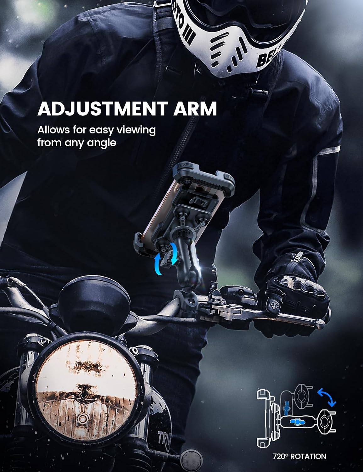 Lamicall Motorcycle Bike Phone Mount Holder