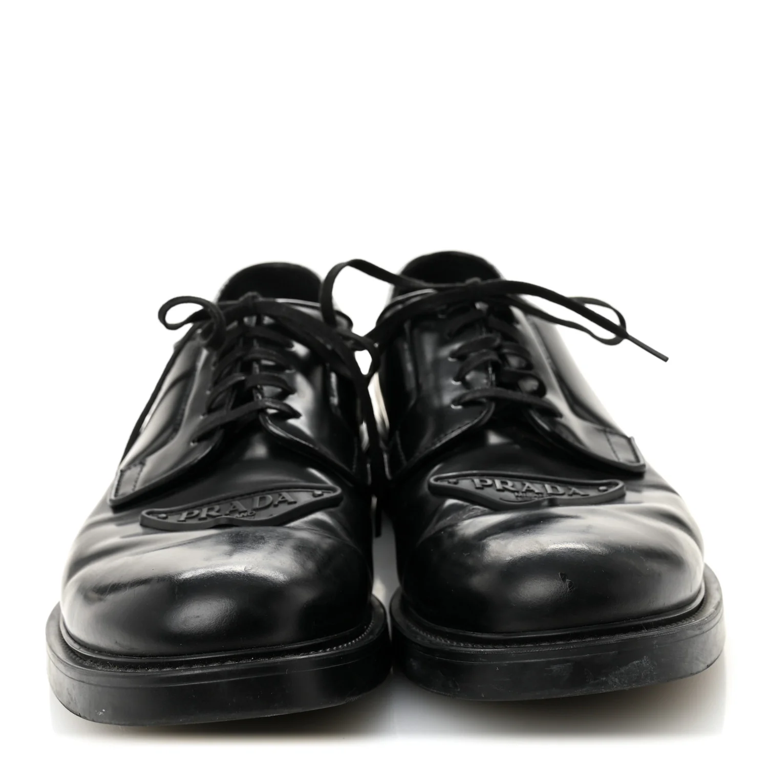 Spazzolato Triangle Mens Derby Loafers 8 Black