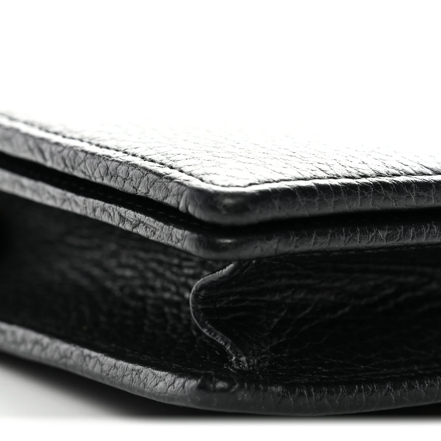 Calfskin Mini GG Marmont Chain Wallet Black - Top Club