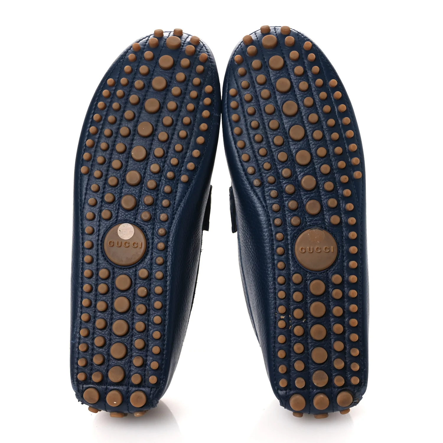 Road Calfskin Web Mens Horsebit Driver Loafers 9 Maritime - Top Club