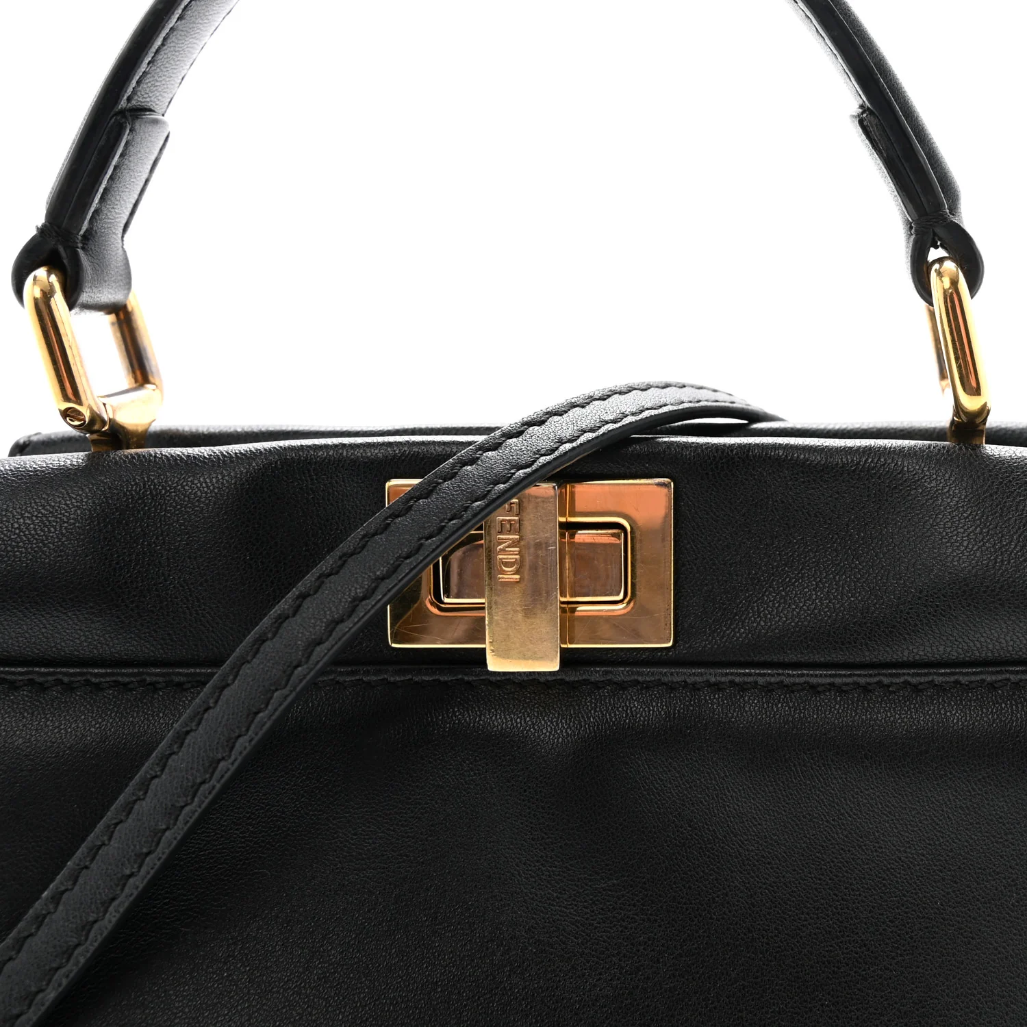 Nappa Mini Peekaboo Iconic Satchel Black - Top Club