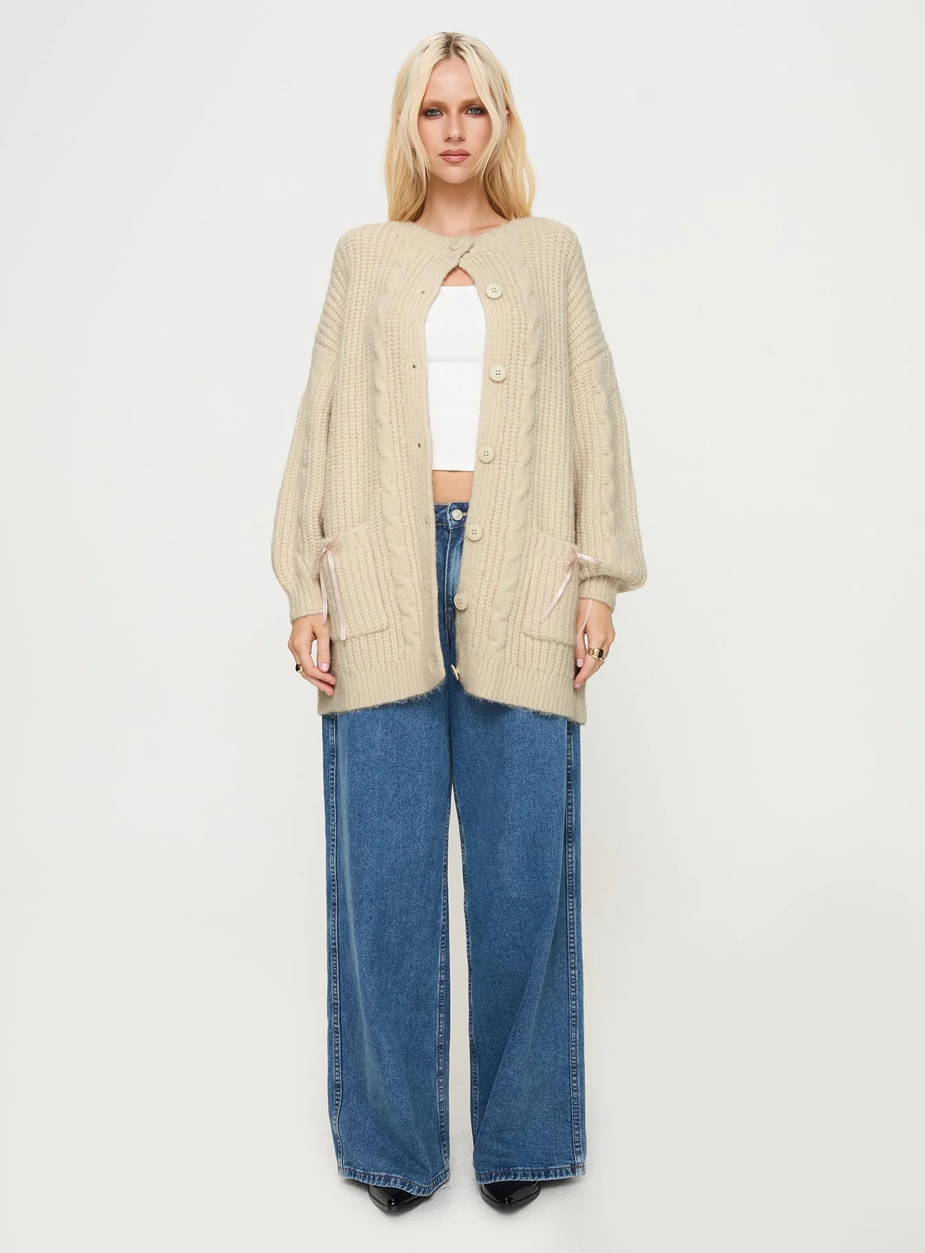 Cameliah Knit Cardigan Cream