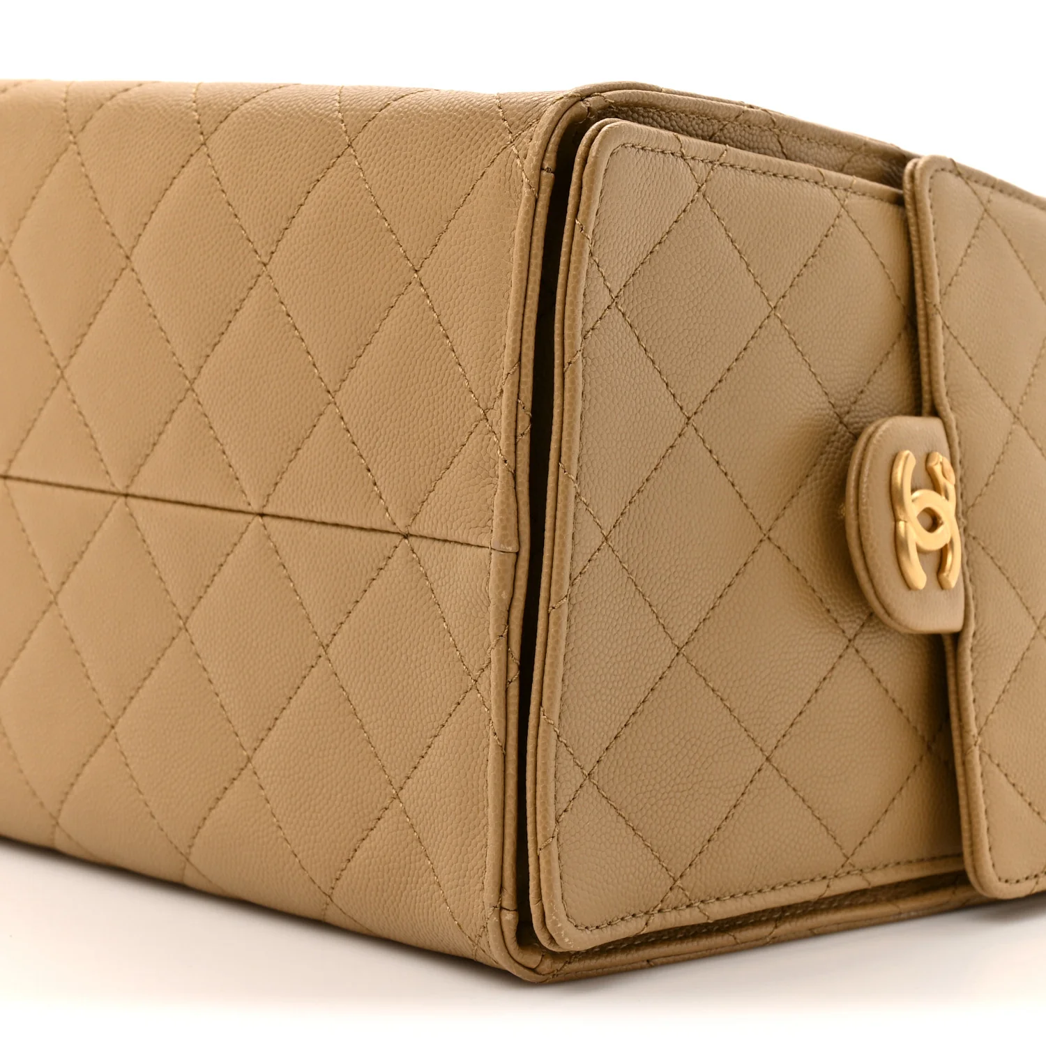 Caviar Quilted Medium Chanel 25 Handbag Dark Beige - Top Club