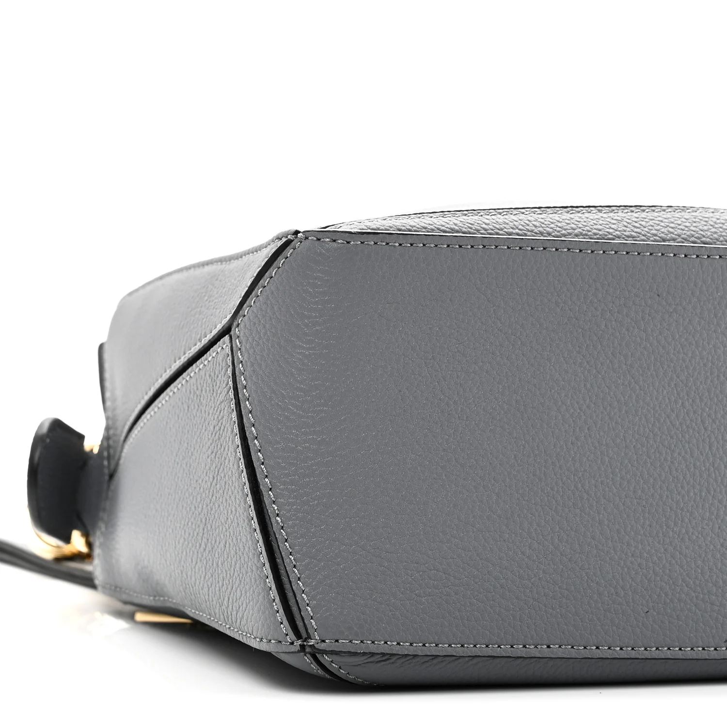 Soft Grained Calfskin Small Puzzle Bag Asphalt Grey - Top Club