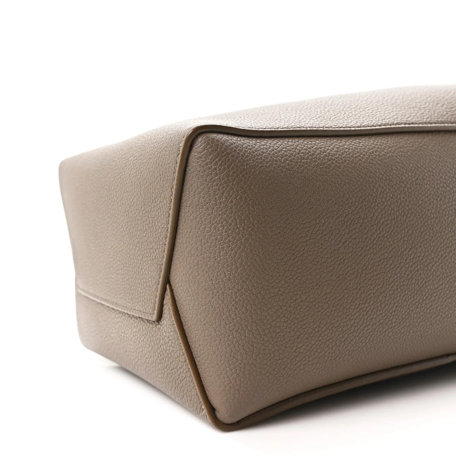 Soft Grained Calfskin Small Sangle Bucket Bag Taupe - Top Club