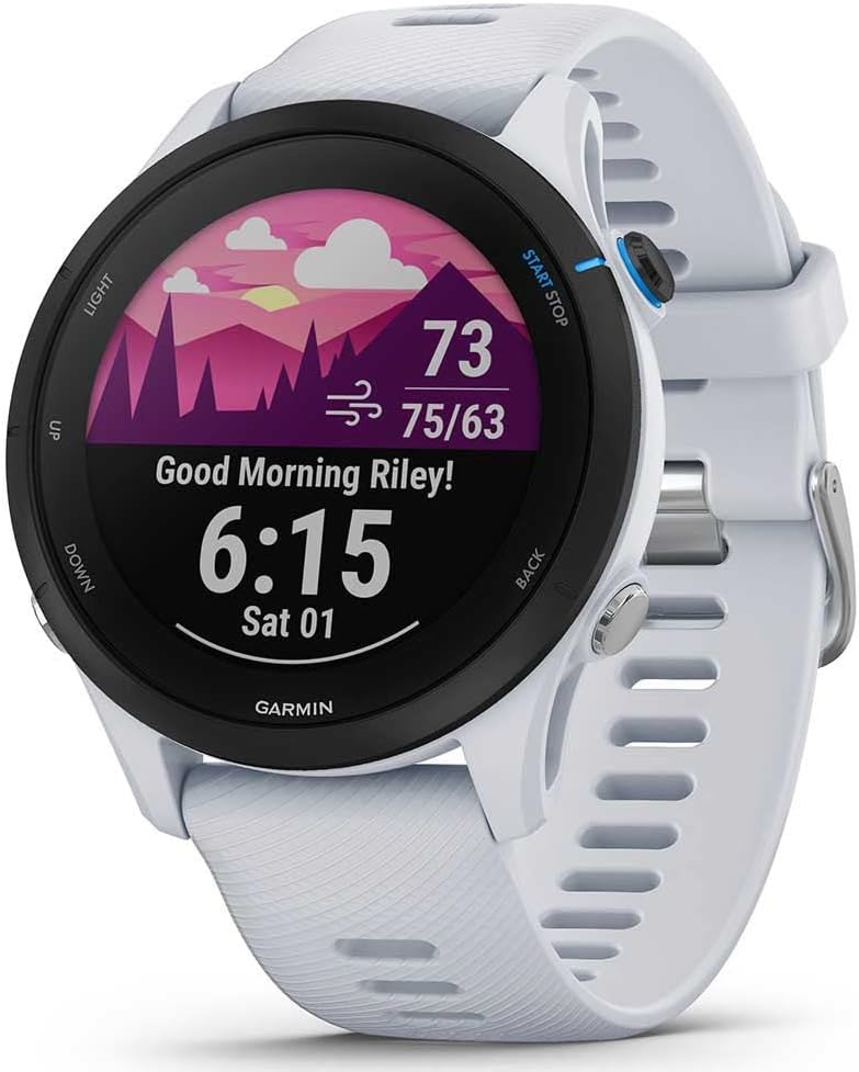 Forerunner 255 Music, Smartwatch, 46mm, GPS multi-band, Cardio, VO2max, Running Power, HRV Status, Piani gratuiti 5K, 10K e 21K, Memoria per Musica