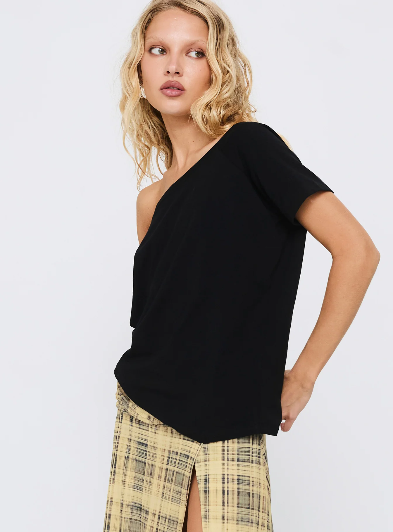 Icon Baby Off Shoulder Top Black