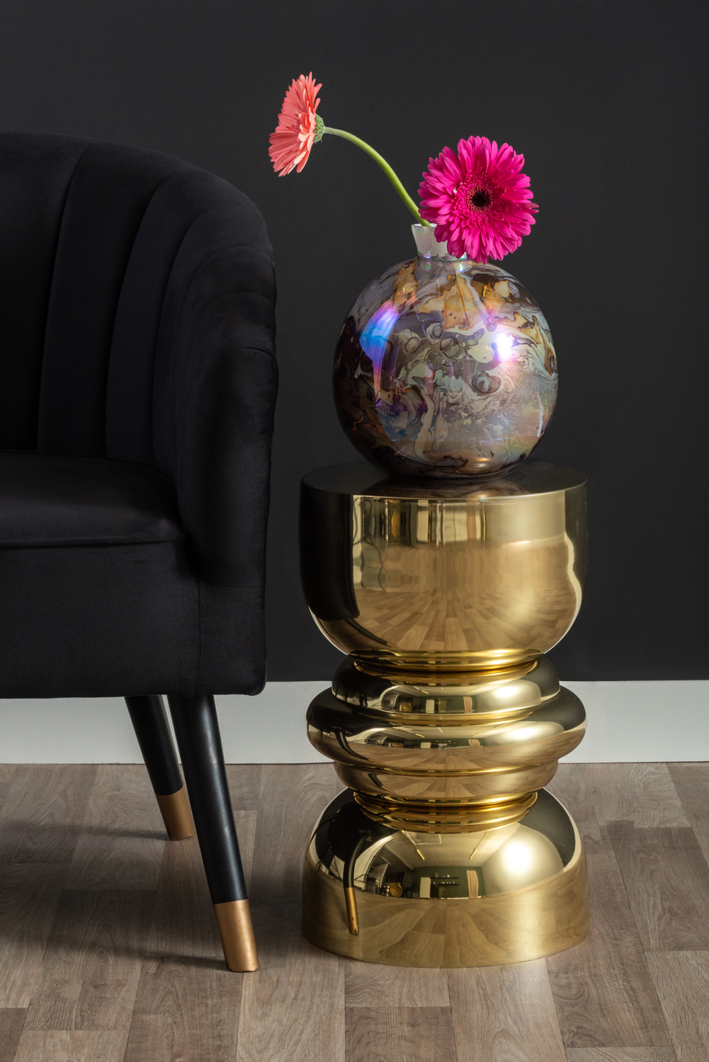Stool Glow ring gold plated