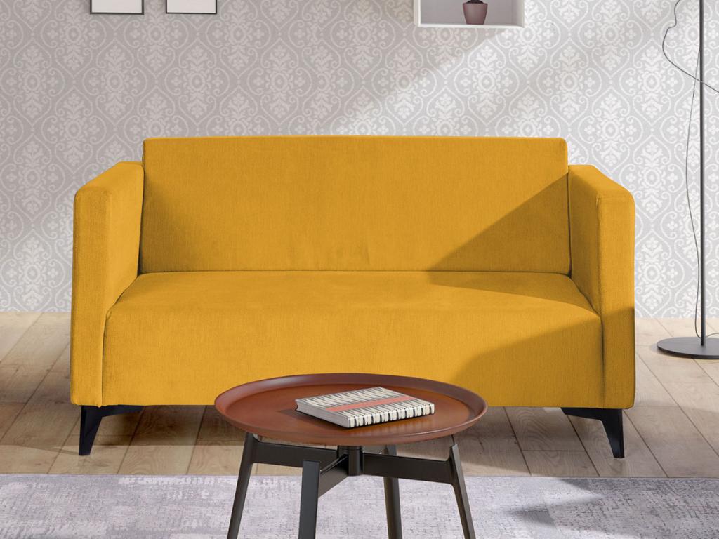 Sofá Providence K101, Amarillo, 136x82x74cm, Tapiz, Patas: Plástico