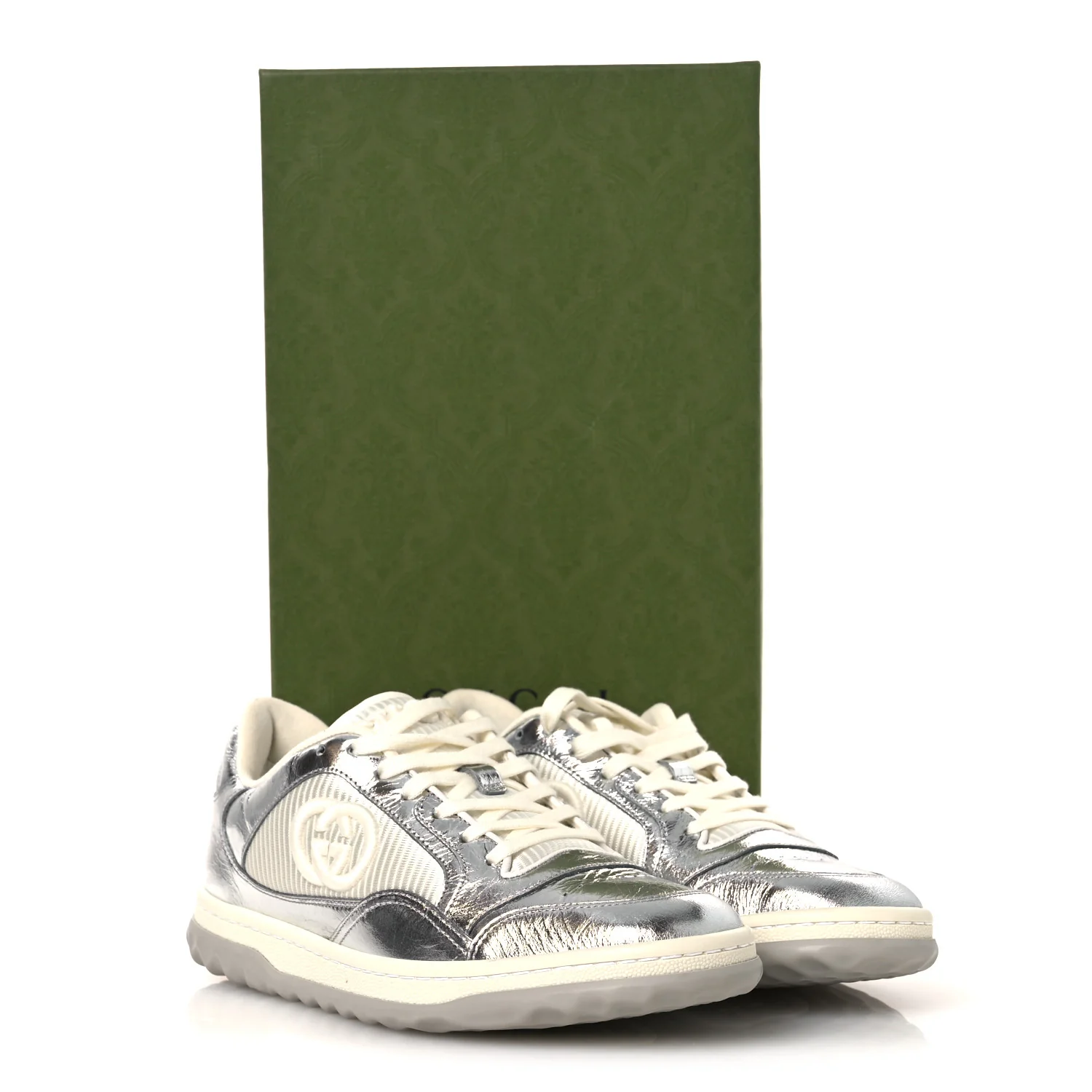 Ginza Calfskin MAC80 Womens Sneakers 38.5 Silver Off White - Top Club