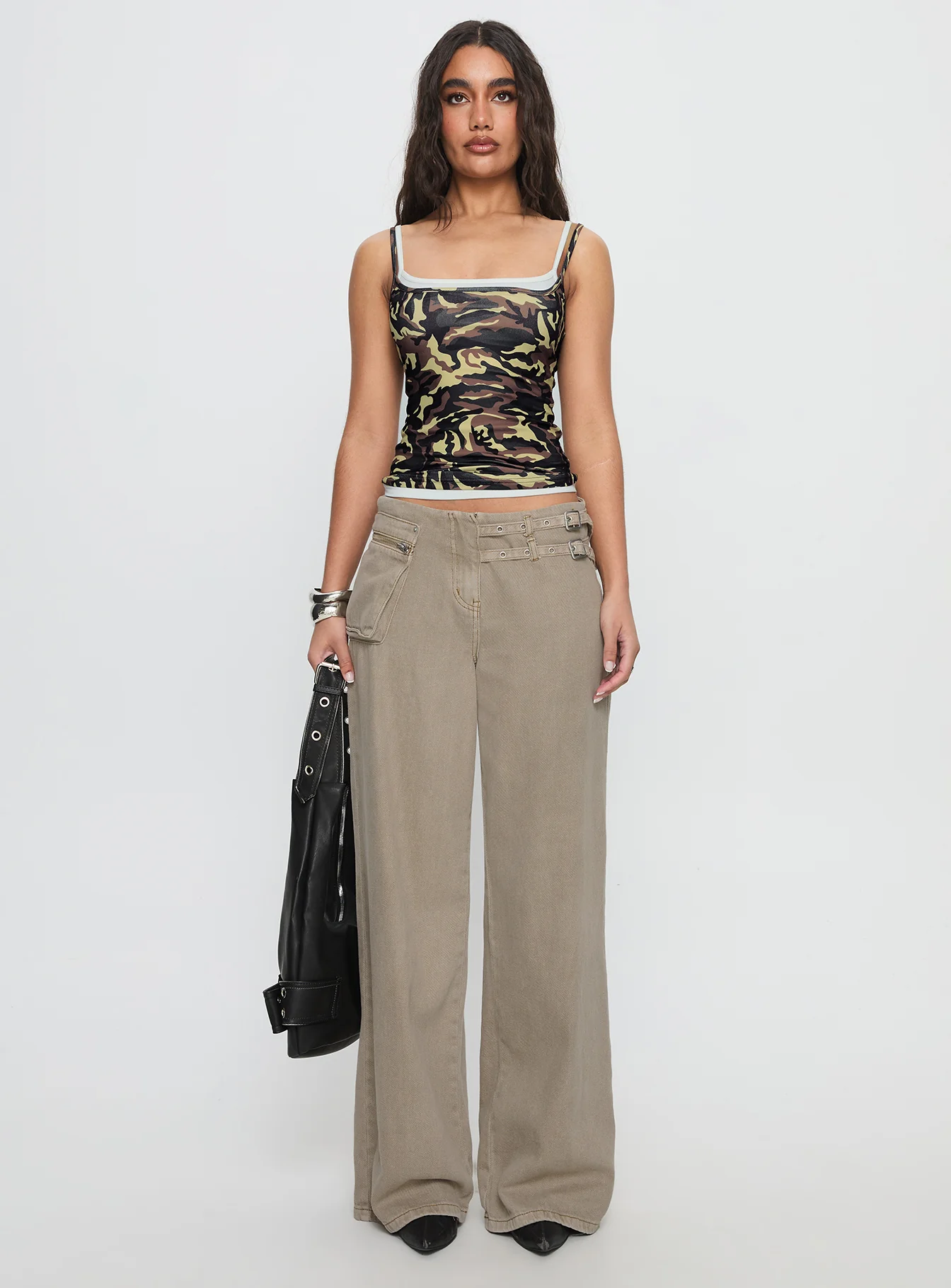 No Rules Layered Cami Top Camouflage