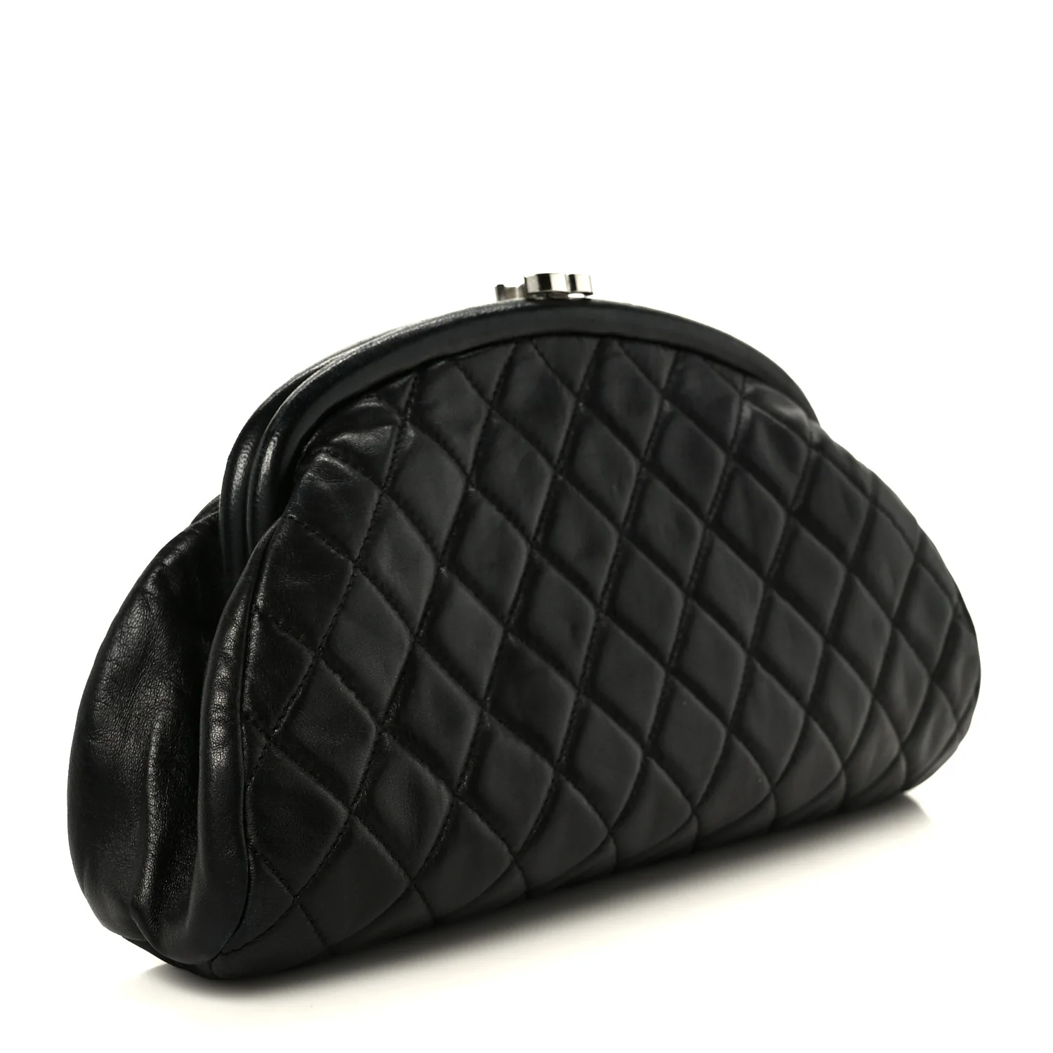 Lambskin Quilted Timeless Clutch Black - Top Club