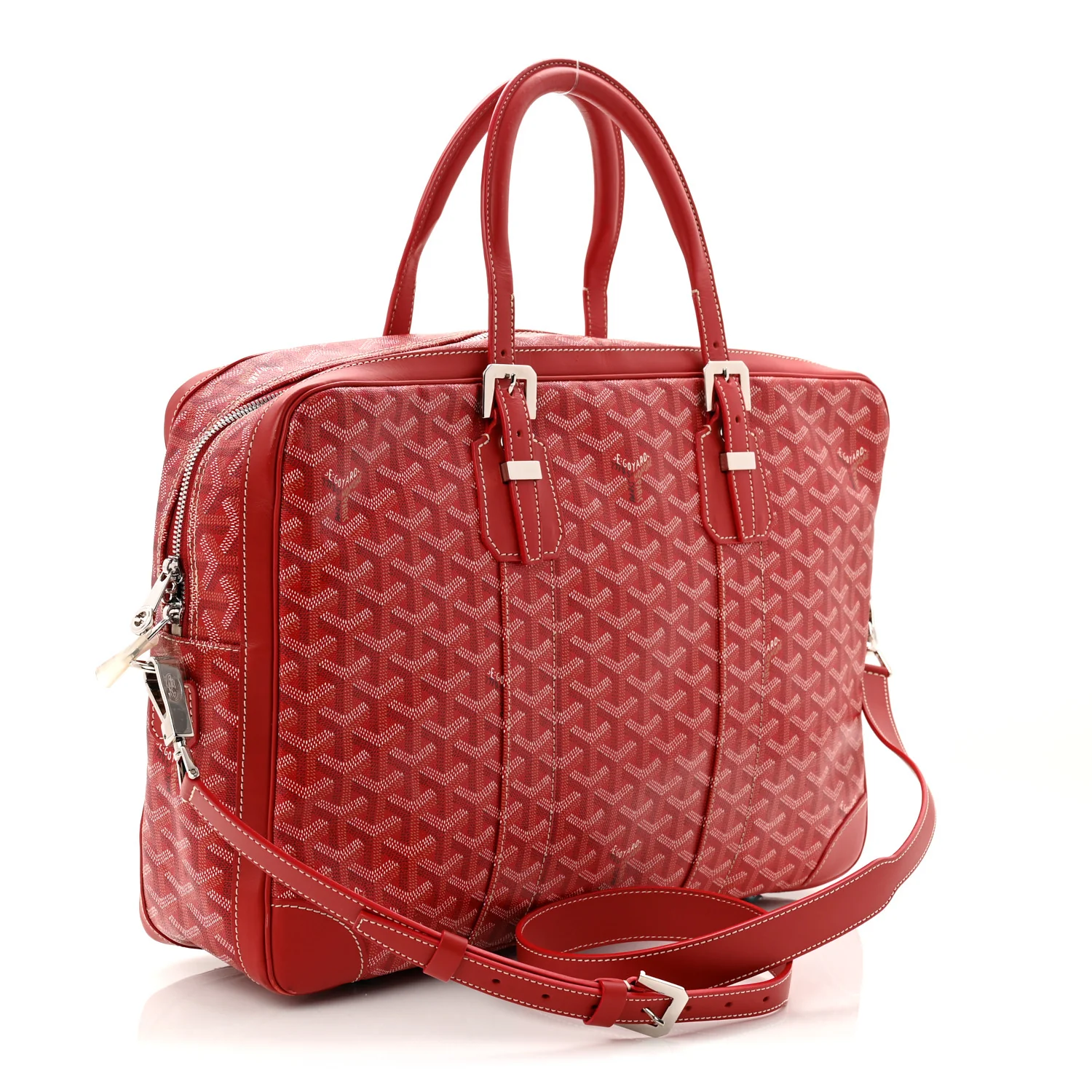Goyardine Ambassade MM Briefcase Red - Top Club