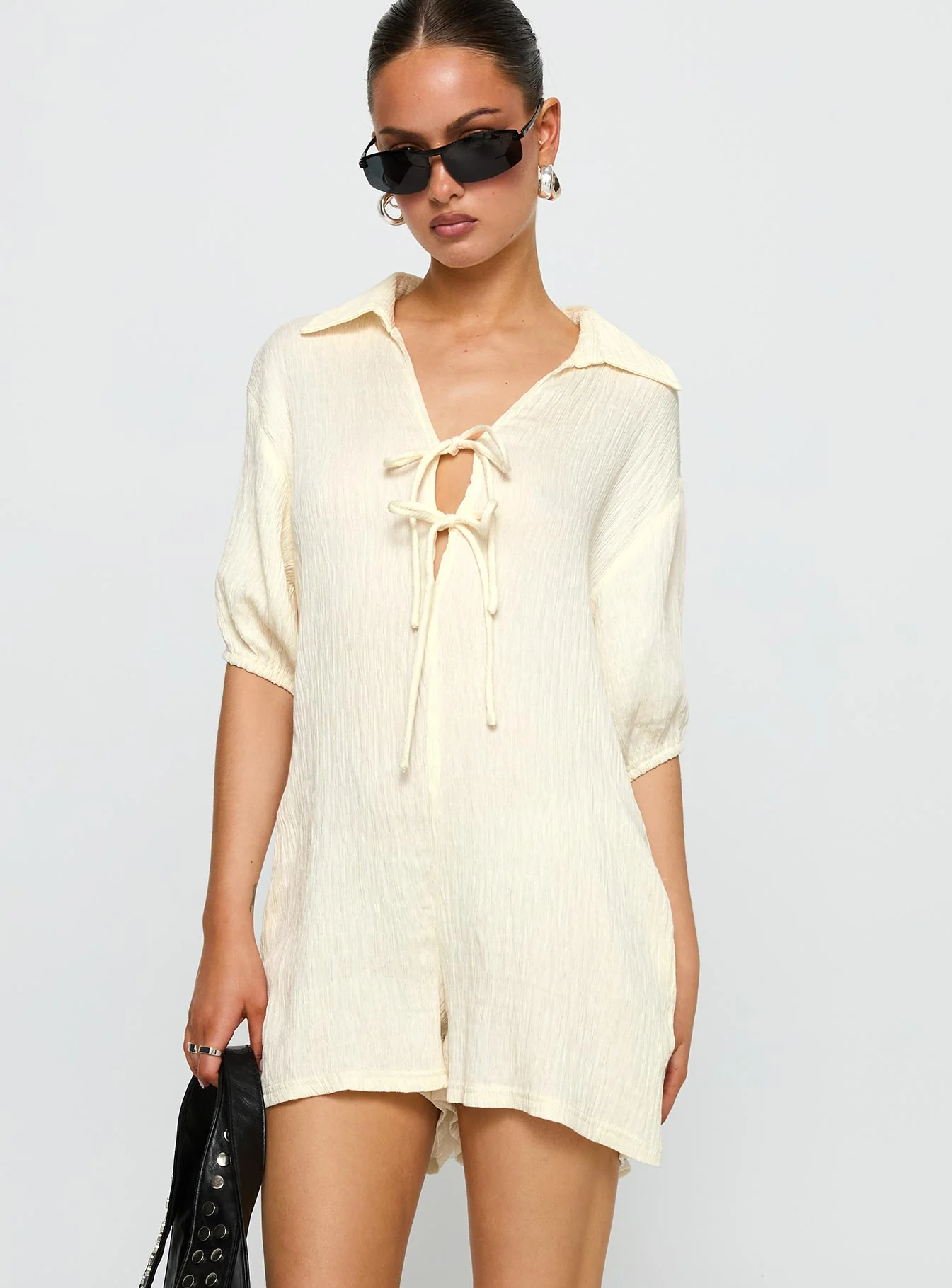 Power Move Romper Beige