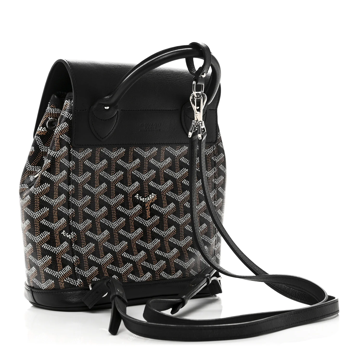 Goyardine Calfskin Mini Alpin Backpack Black - Top Club