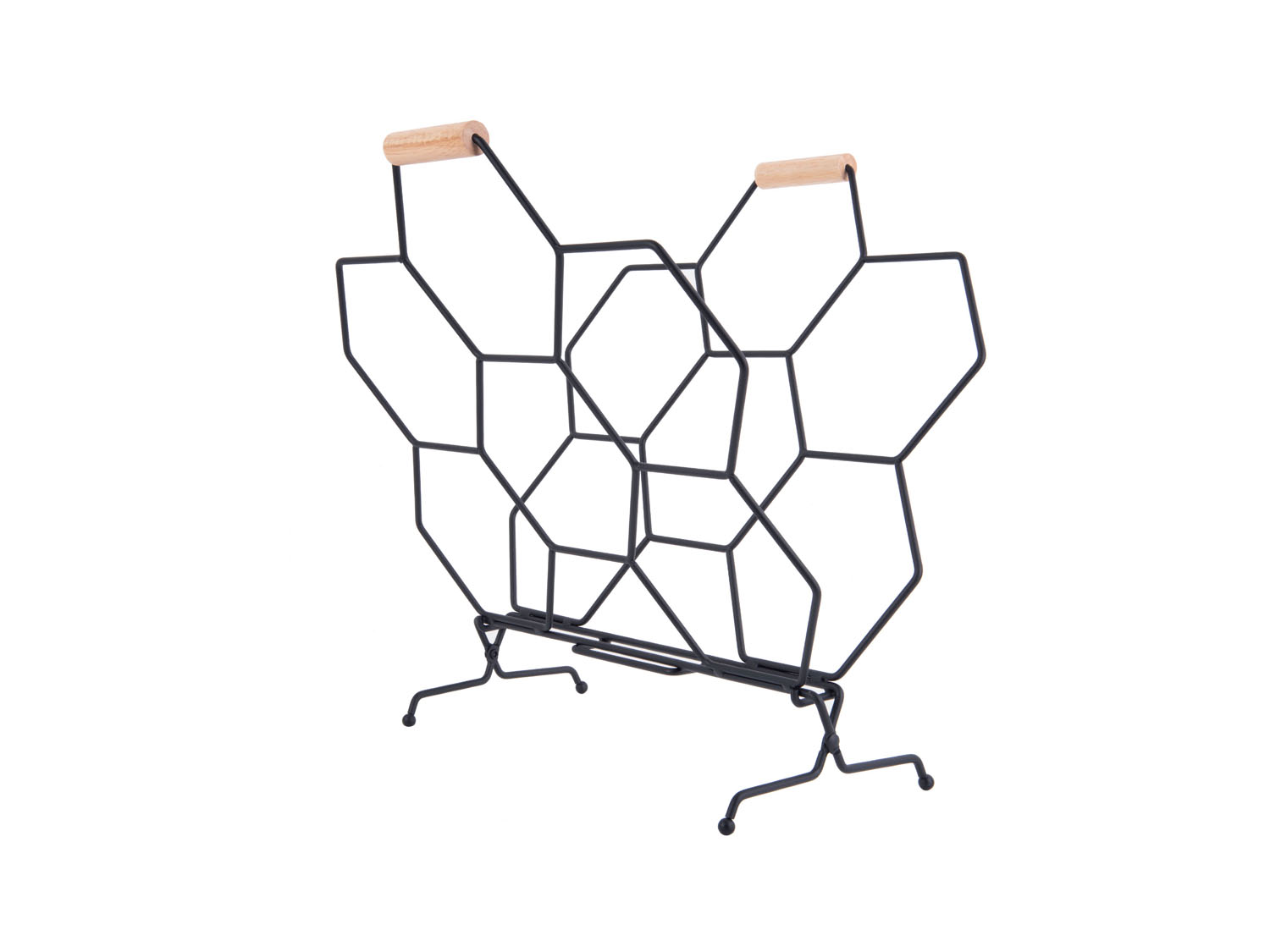 Magazine rack Honeycomb matt black