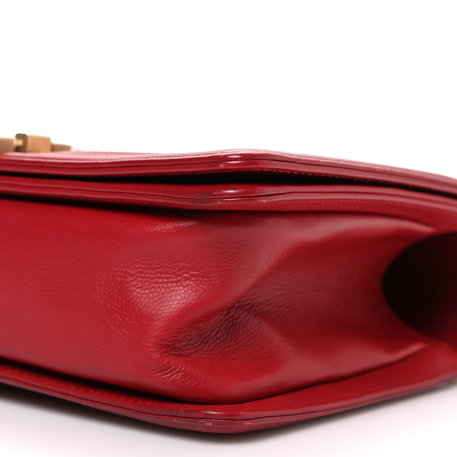 Caviar Quilted Medium Boy Flap Red - Top Club