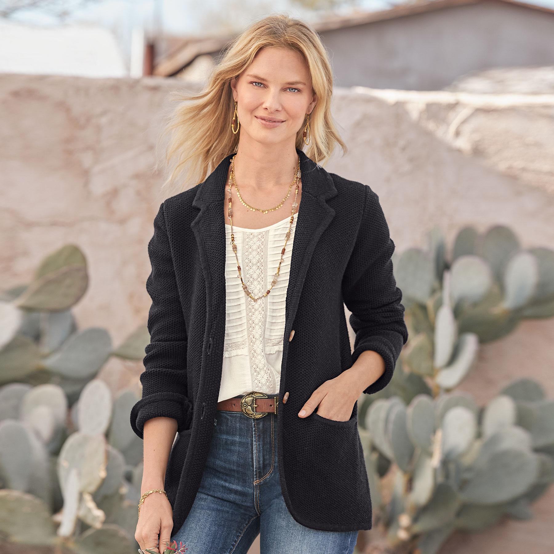 Ivy League Sweater Blazer, Petite - Sundance Living