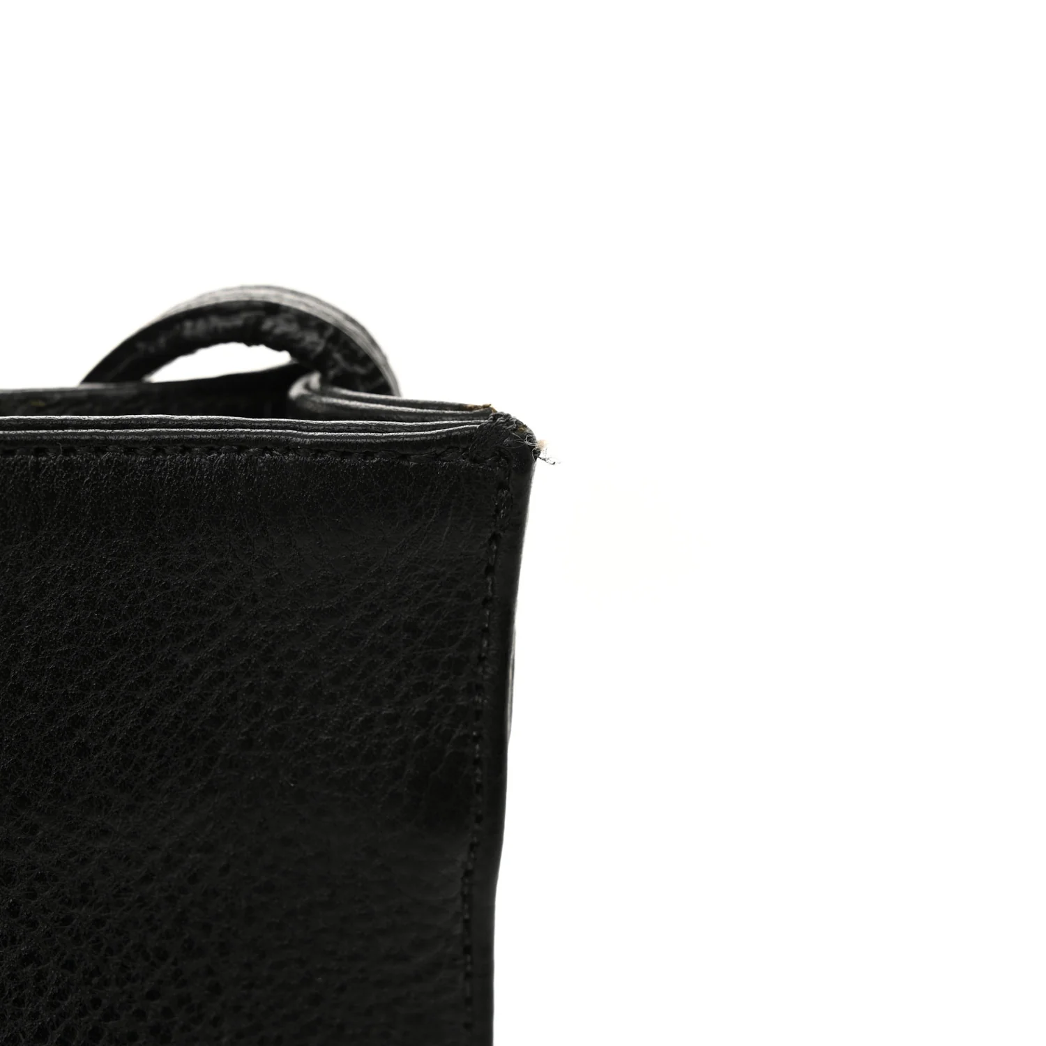 Grained Calfskin Fleur De Lis Square Pocket Crossbody Black - Top Club