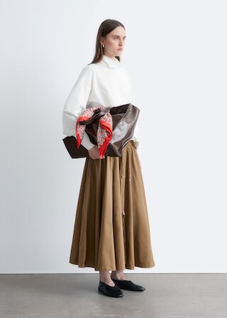 & Other Stories VOLUMINOUS DRAWSTRING MIDI SKIRT