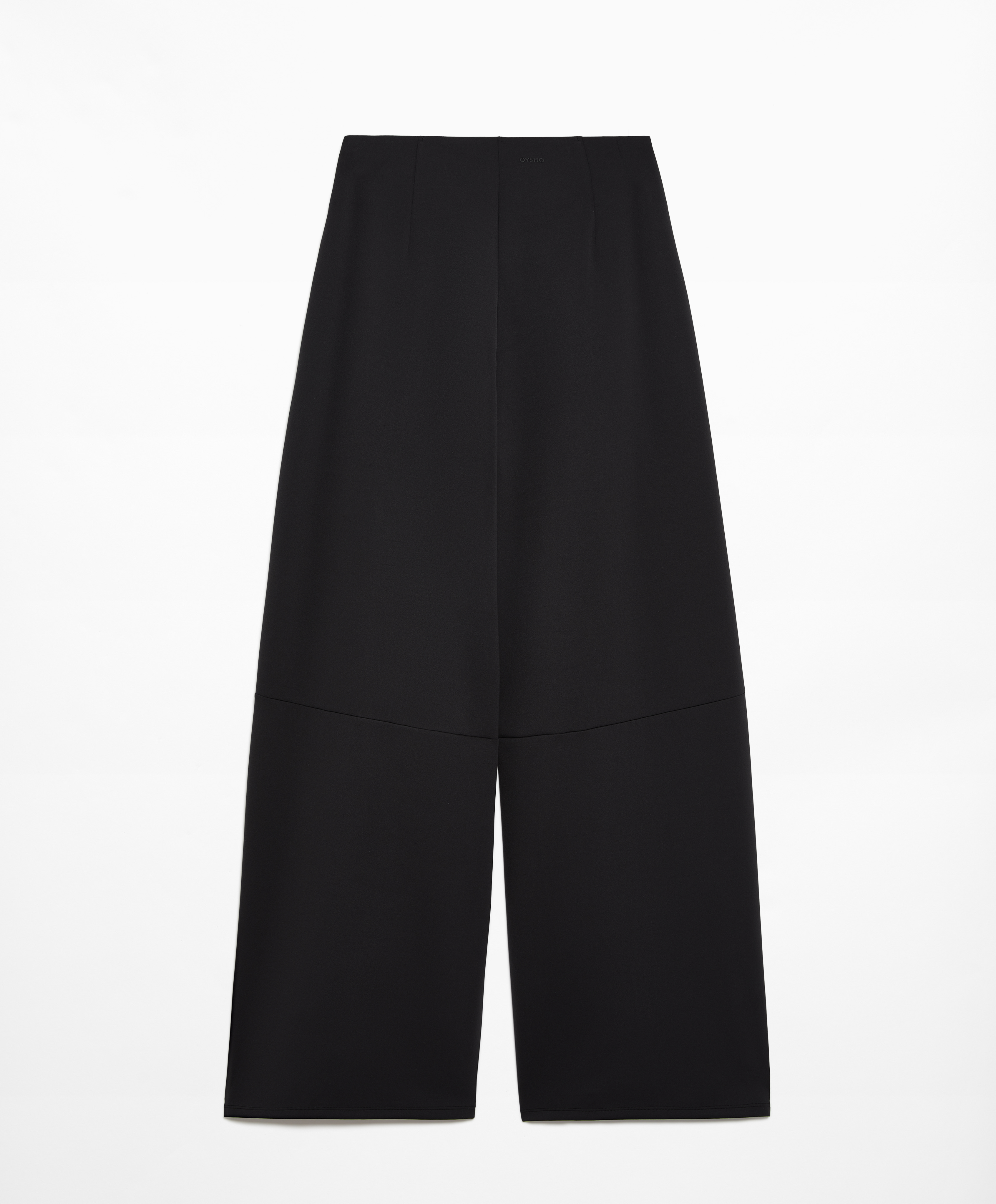 OYSHO Neoprene-effect wide-leg trousers