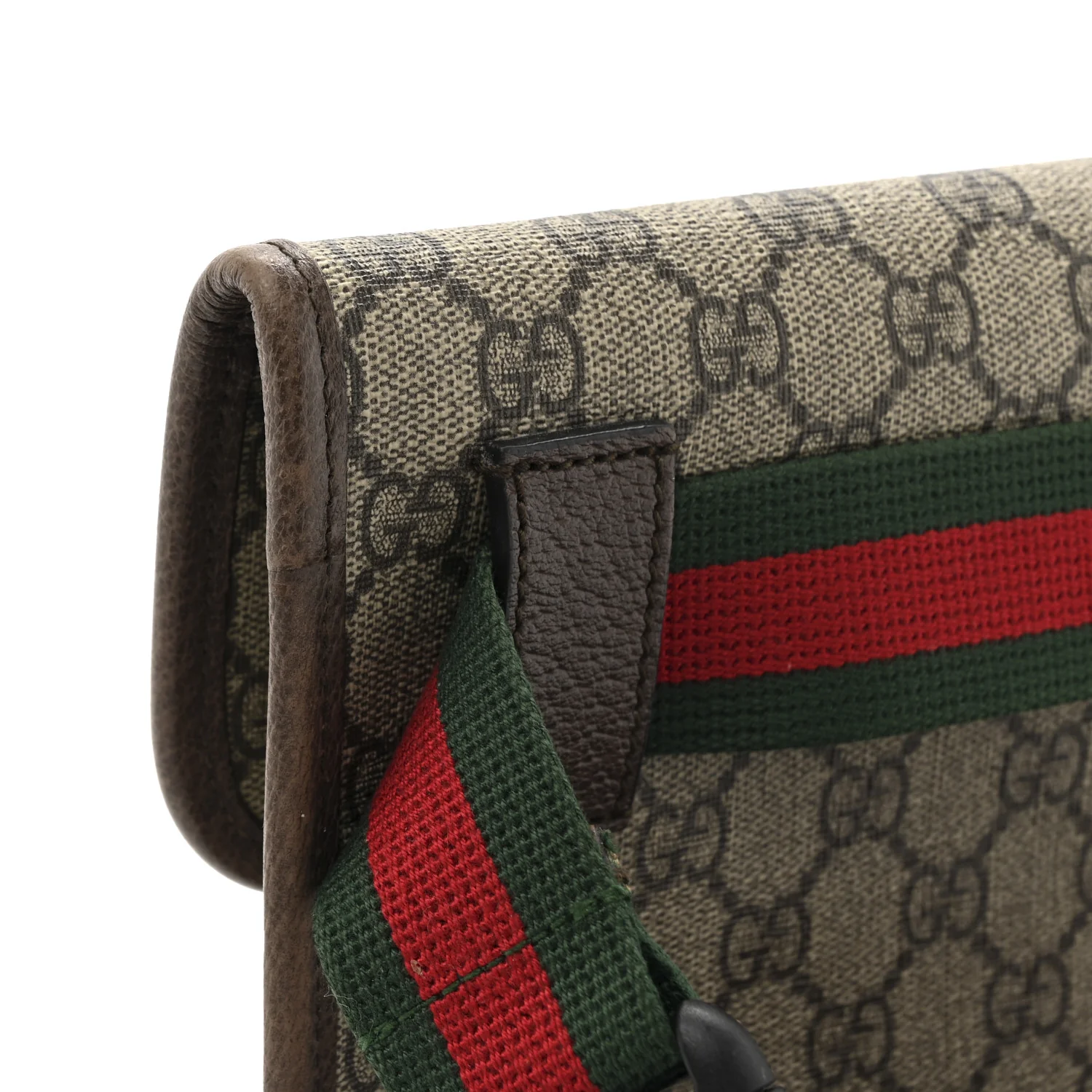 GG Supreme Monogram Neo Vintage Web Belt Bag Brown - Top Club