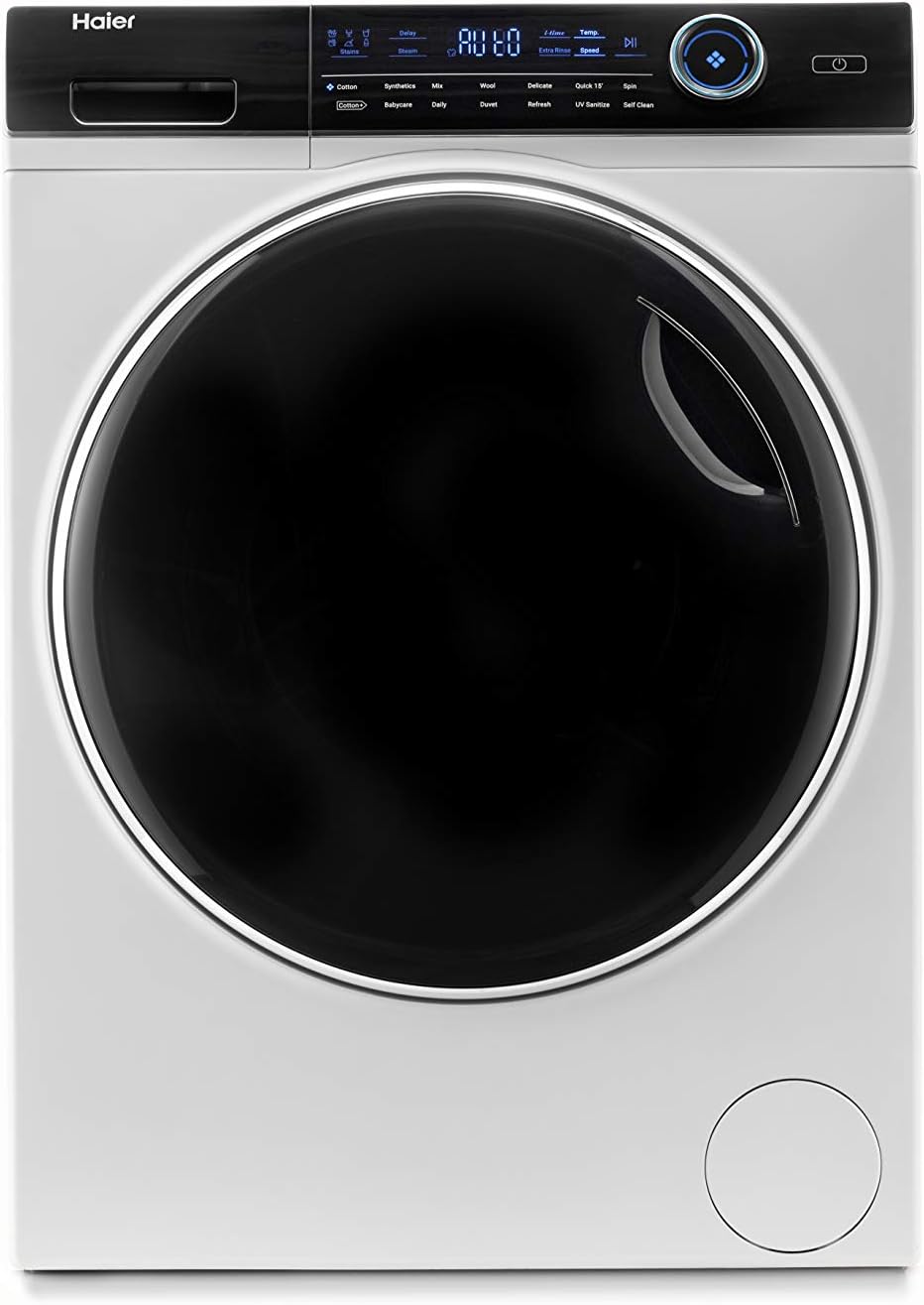 Haier I-Pro Serie 7 Lavatrice Slim 8 Kg, Libera Installazione, Carica Frontale, Classe A, 1400 Giri, 14 Programmi, Motore Direct Motion, Programma Refresh, 60 x 55 x 85 cm, Bianca - HW80-B14979