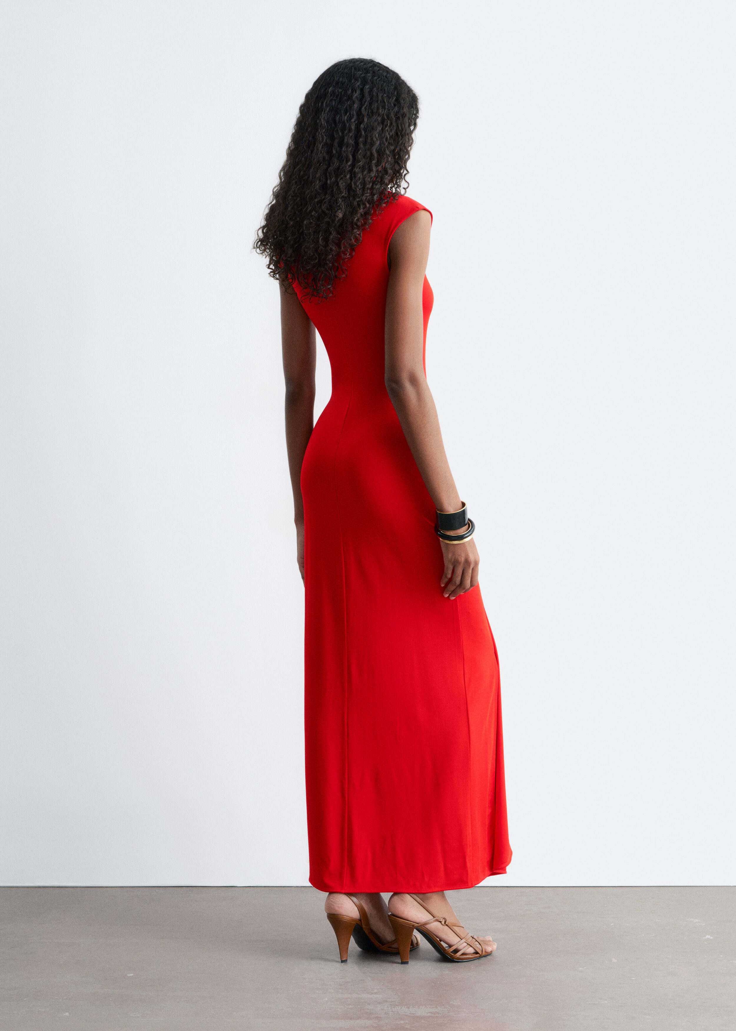 & Other Stories WRAP-FRONT MIDI DRESS