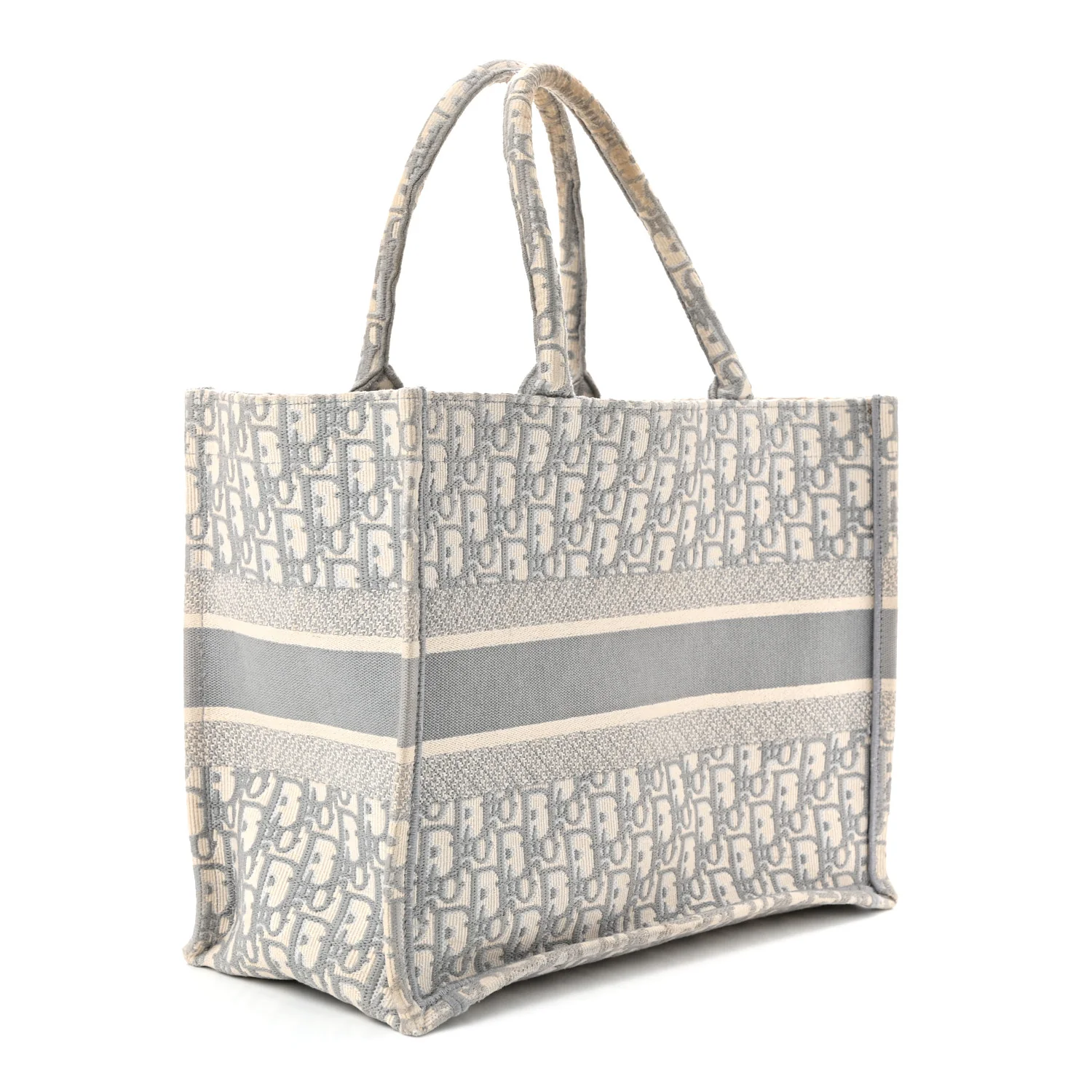 Oblique Medium Book Tote Grey - Top Club