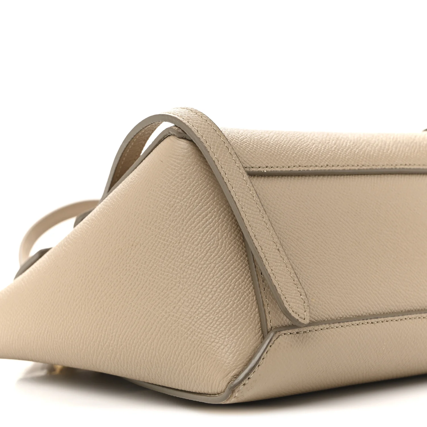 Grained Calfskin Nano Belt Bag Light Taupe - Top Club